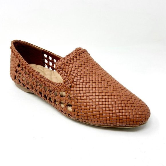 Birdies The Starling Cognac Woven Womens Vegan Leather Slip On Flats Loafers 9.5 - Picture 3 of 6
